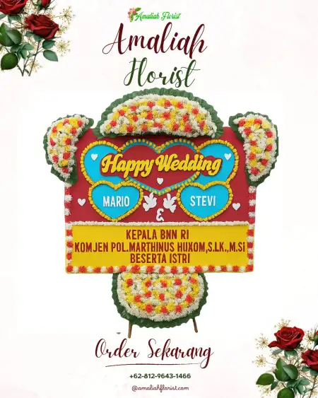 Papan Bunga Pernikahan Soditan